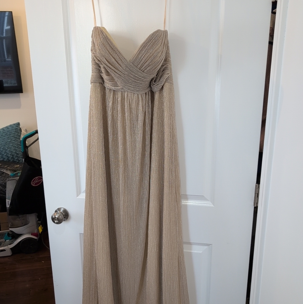 Allure Bridals Gold Prom Dress